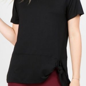 NWT Black tee with side knot